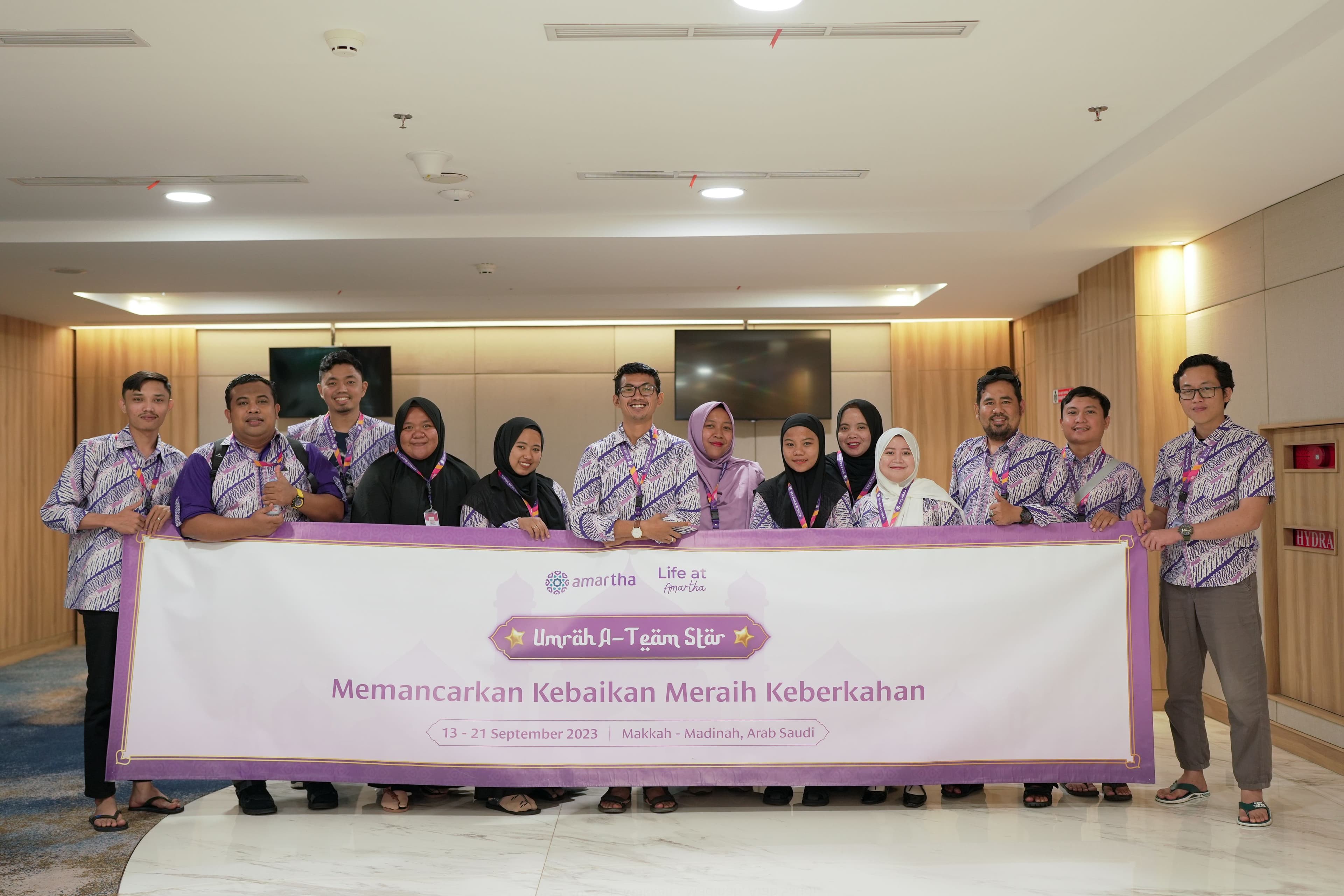 Bincang Seru Persiapan Para Karyawan Berprestasi Untuk Perjalanan Ibadah Umroh Bertajuk A-team Star