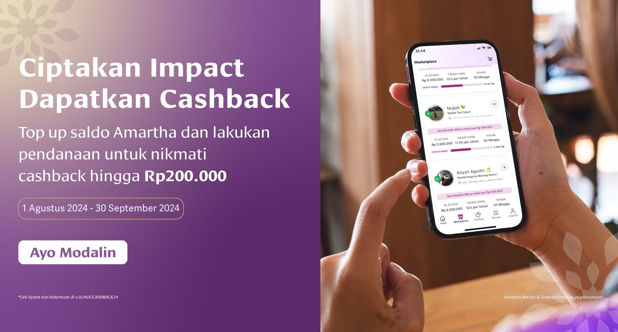 Ciptakan Impact Bersama Amartha dan Dapatkan Cashback Hingga Rp200.000!