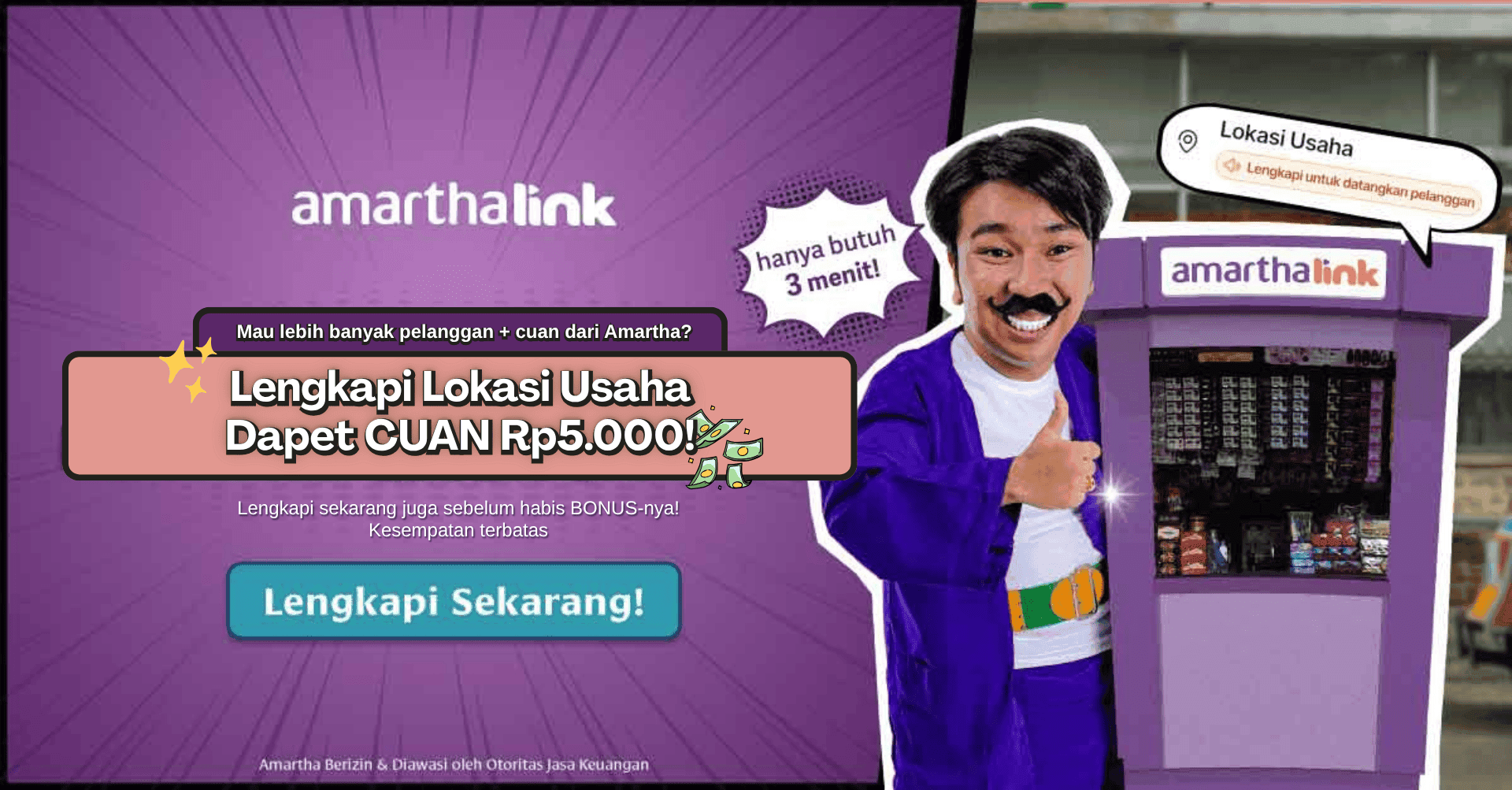Lengkapi Lokasi Usaha, Dapat Rp5.000 dari Amartha! 💸