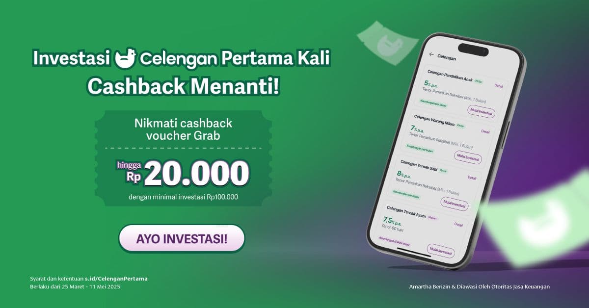 Dapatkan Digital Voucher untuk Pendanaan Pertamamu di Celengan!