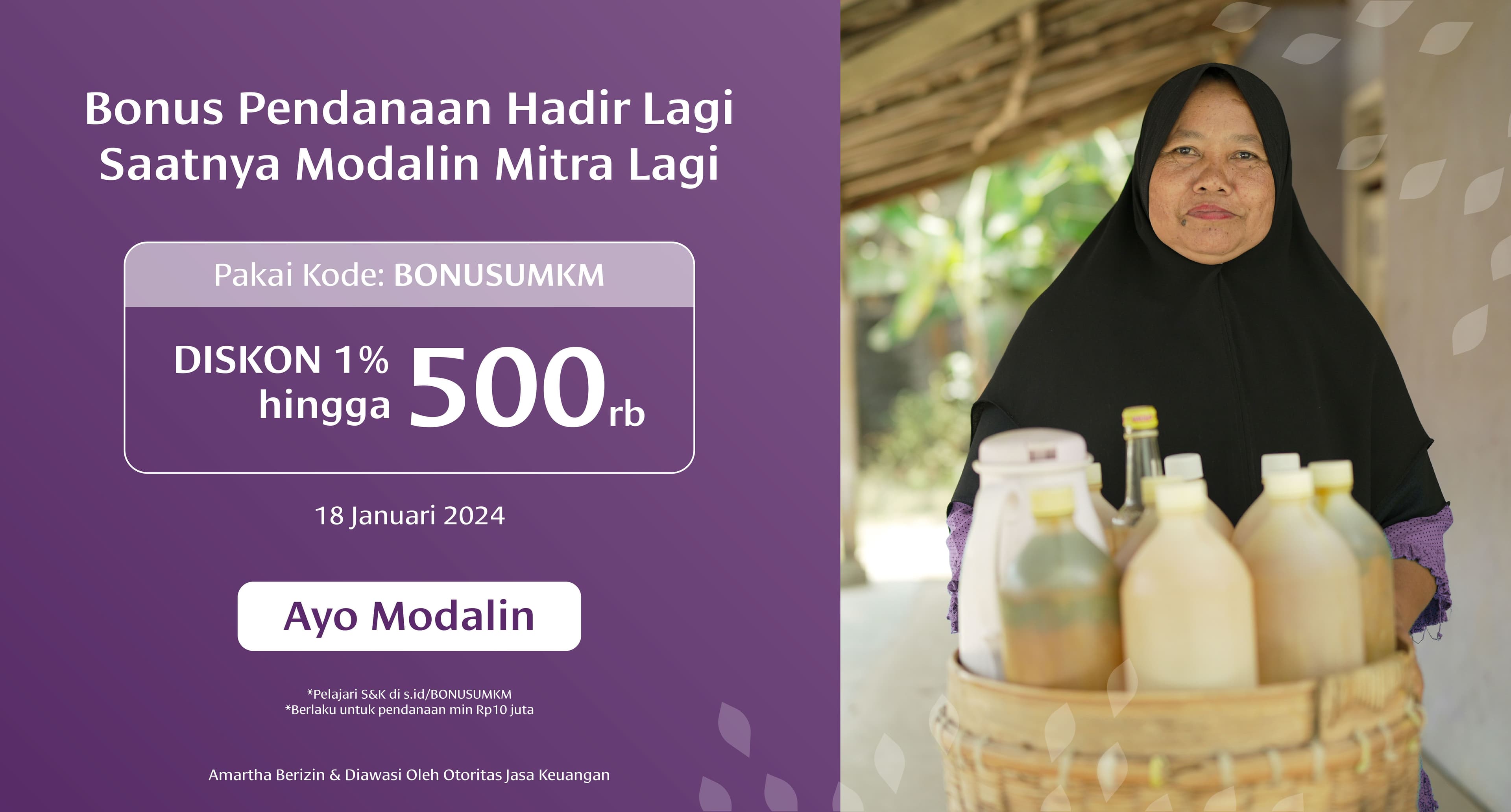 Pakai Promo Bonus Pendanaan UMKM Spesial Buat Kamu!