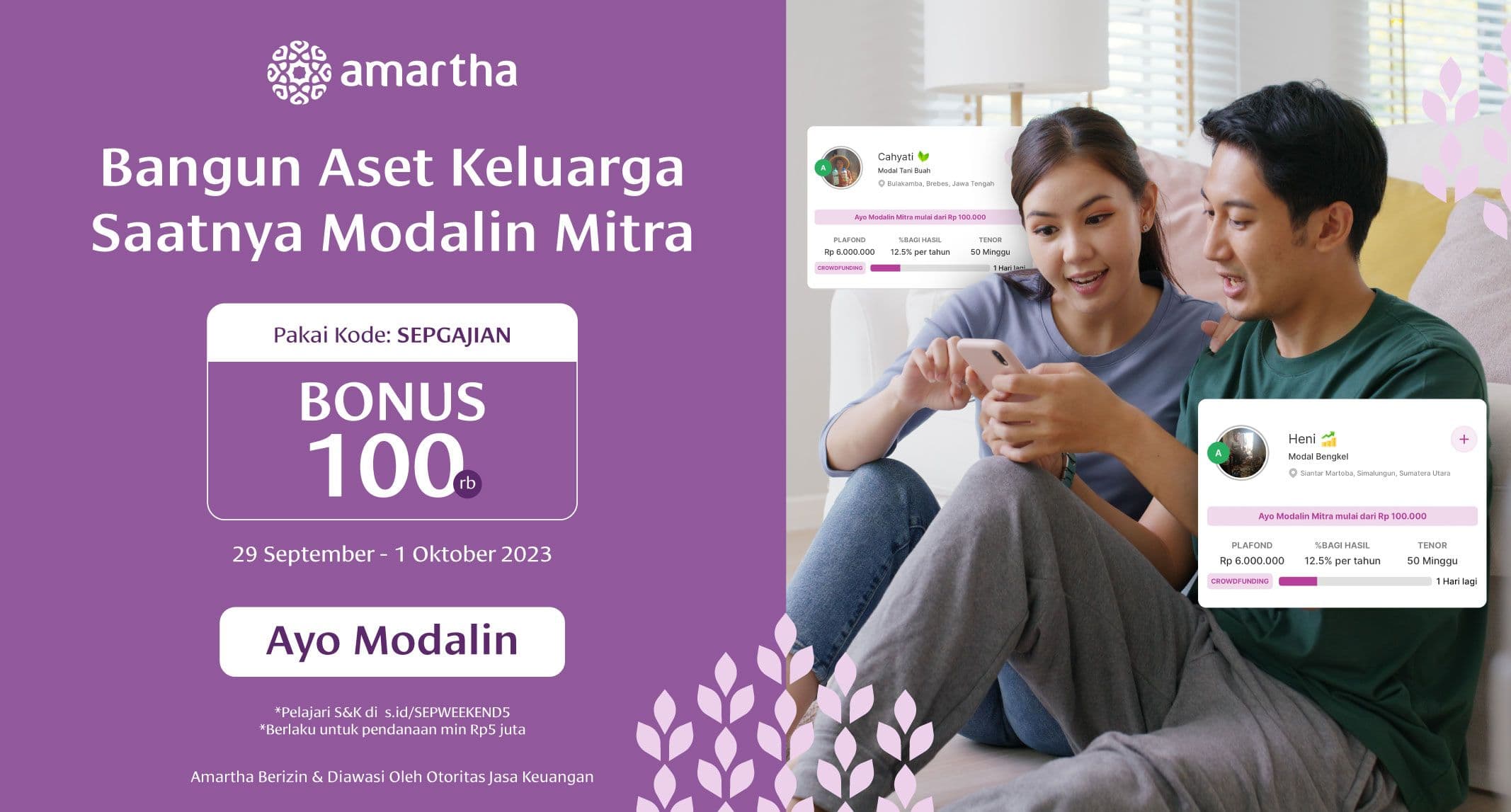Bangun Aset Keluarga di Akhir Pekan Dengan Modalin Mitra Amartha!