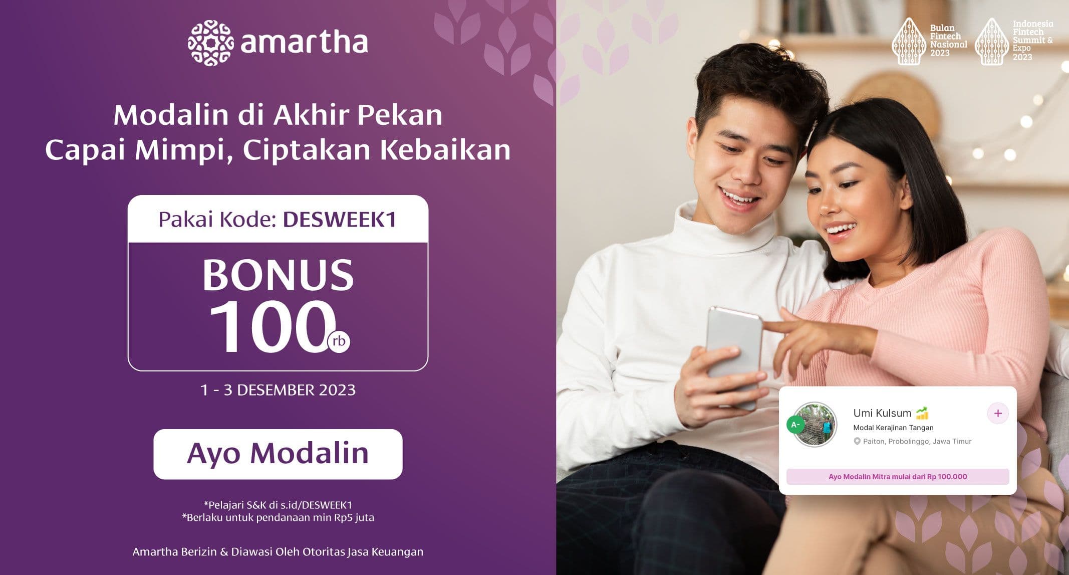 Gapai Mimpi Ciptakan Kebaikan Dengan Modalin di Akhir Pekan