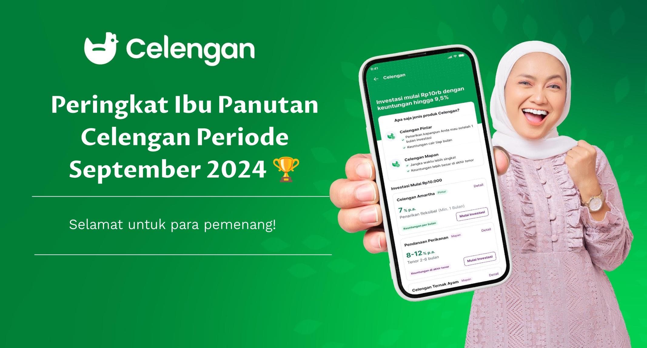 Pengumuman Ibu Panutan Celengan Periode September 2024, Selamat untuk Para Pemenang!