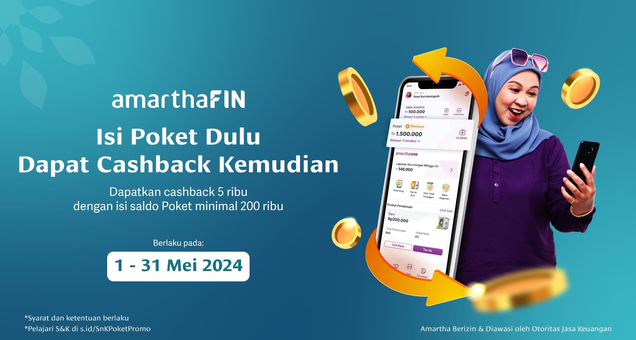 Isi Saldo Poket Sekarang, Dapatkan Cashbacknya Kemudian!