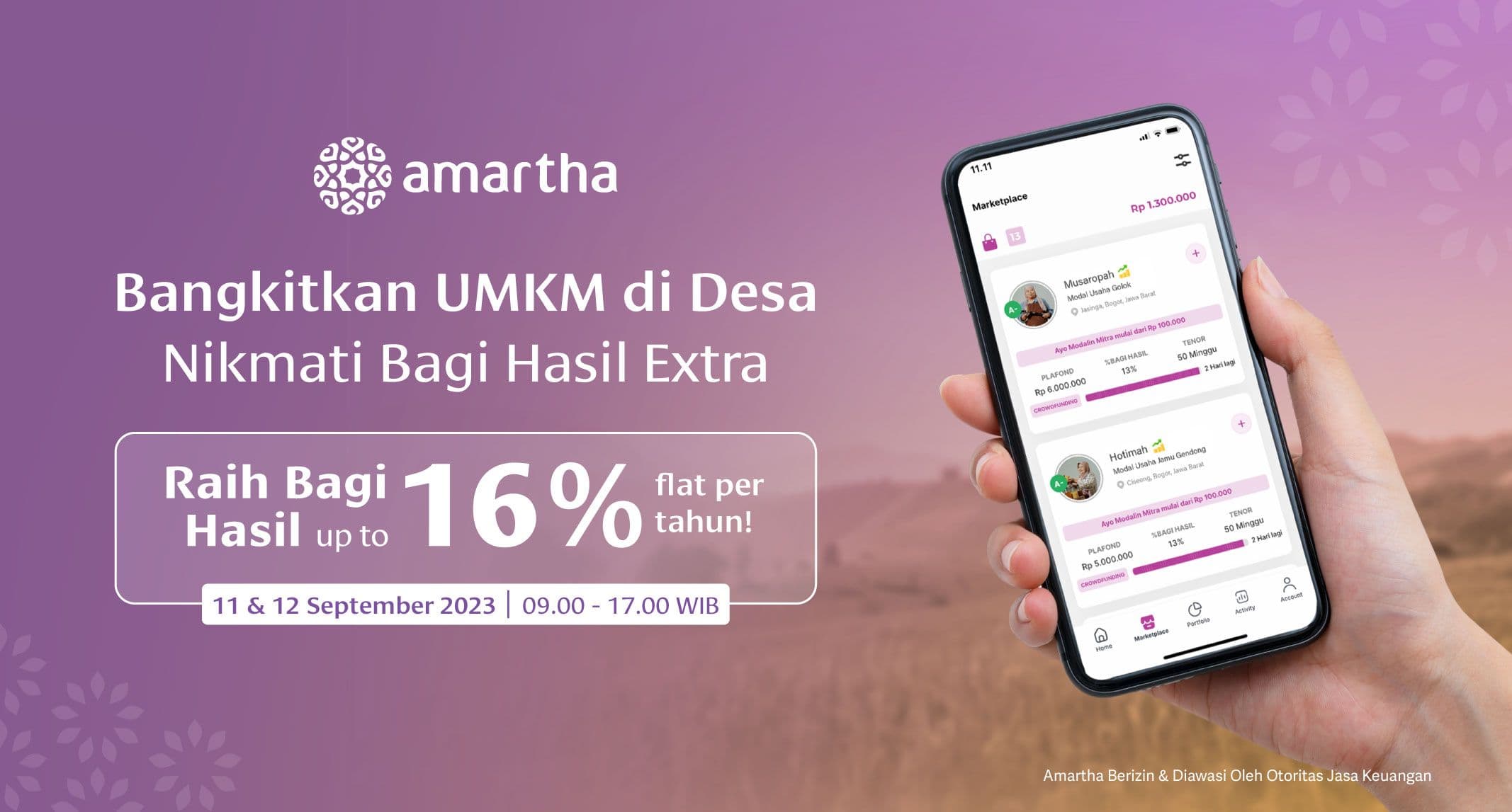 Bangkitkan UMKM di Desa Nikmati Bagi Hasil Extra 16% Flat!