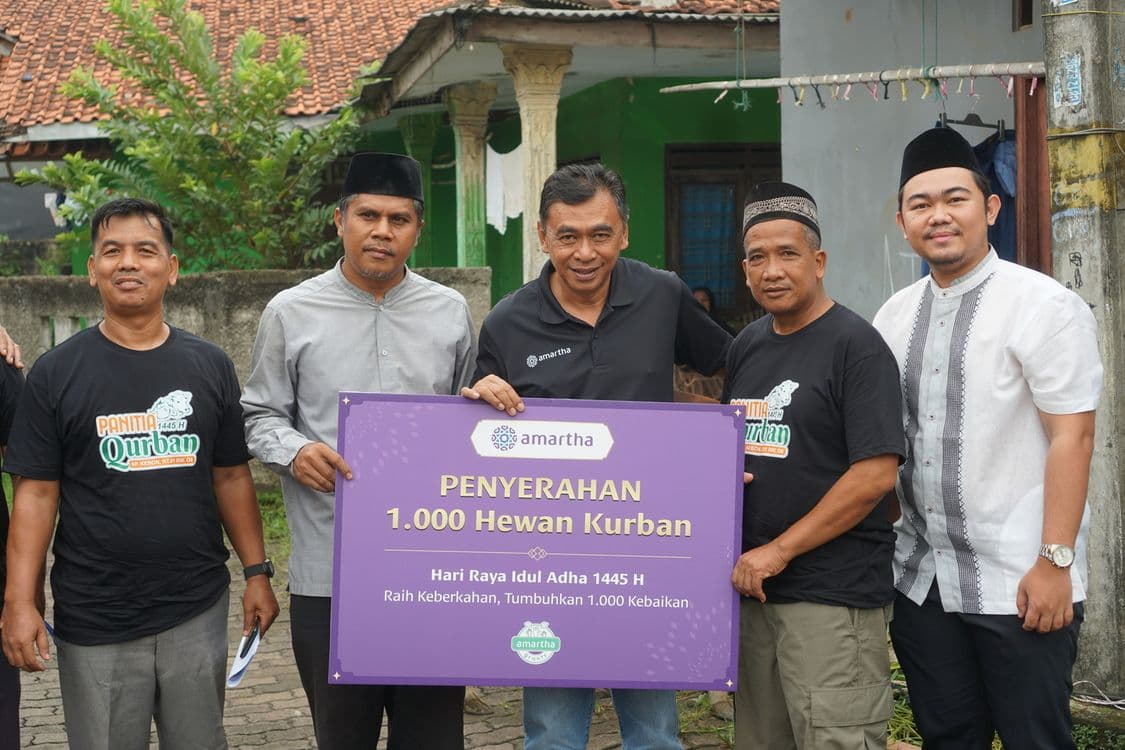 Amartha Salurkan 1.000 Hewan Kurban di 1.000 Poin Amartha yang Tersebar di Seluruh Indonesia