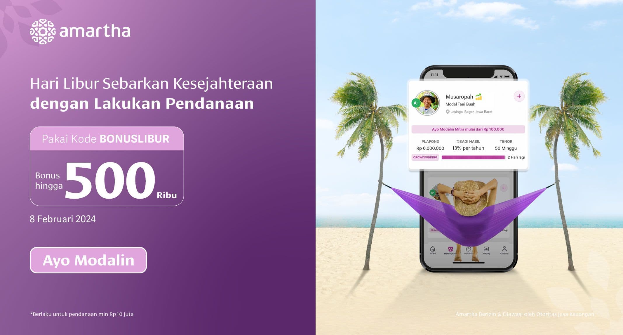 Hari Libur Sebarkan Kesejahteraan dengan Pendanaan di Amartha!