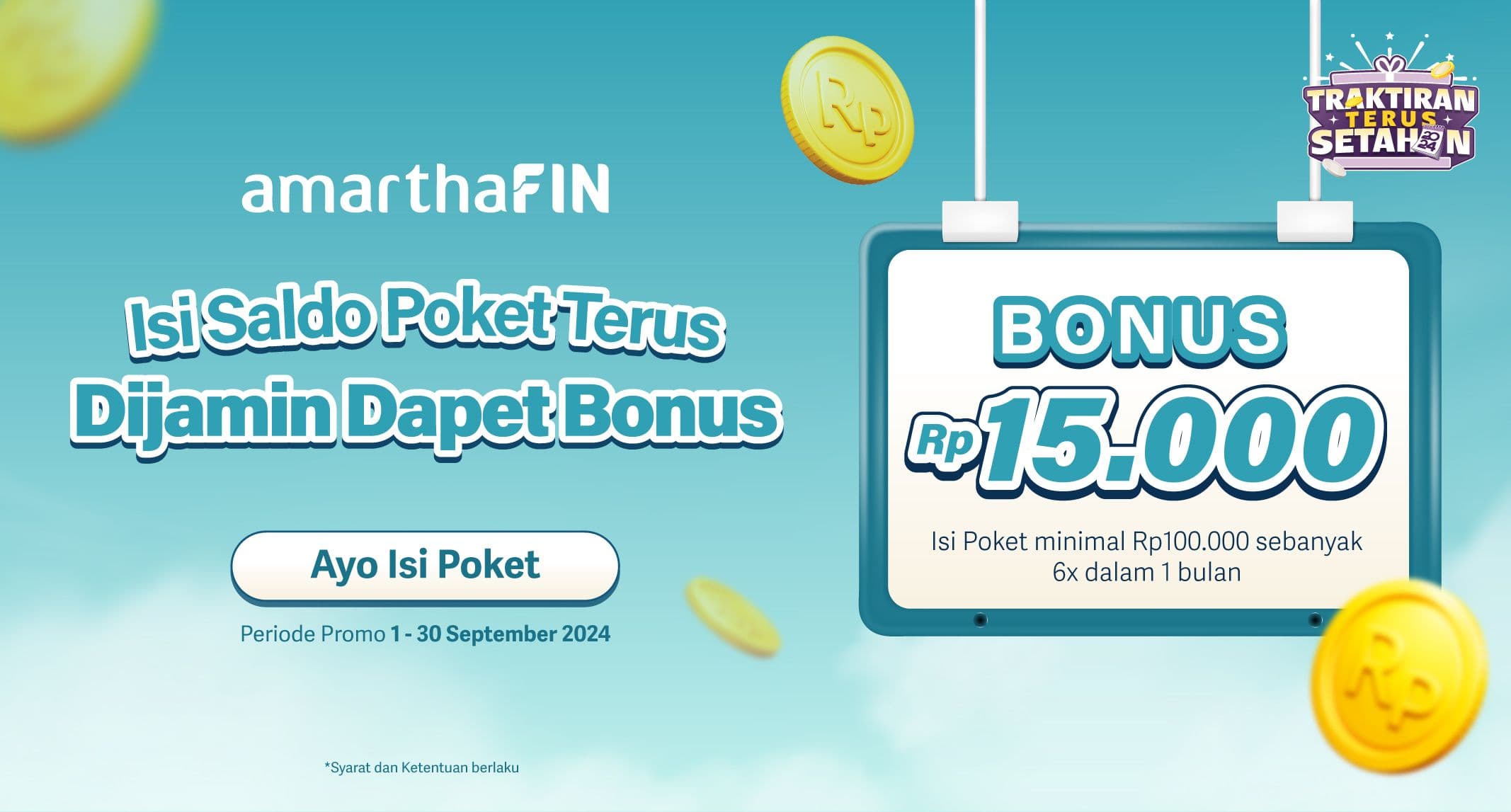Rutin Isi Poket, Ada BONUSnya Spesial September!