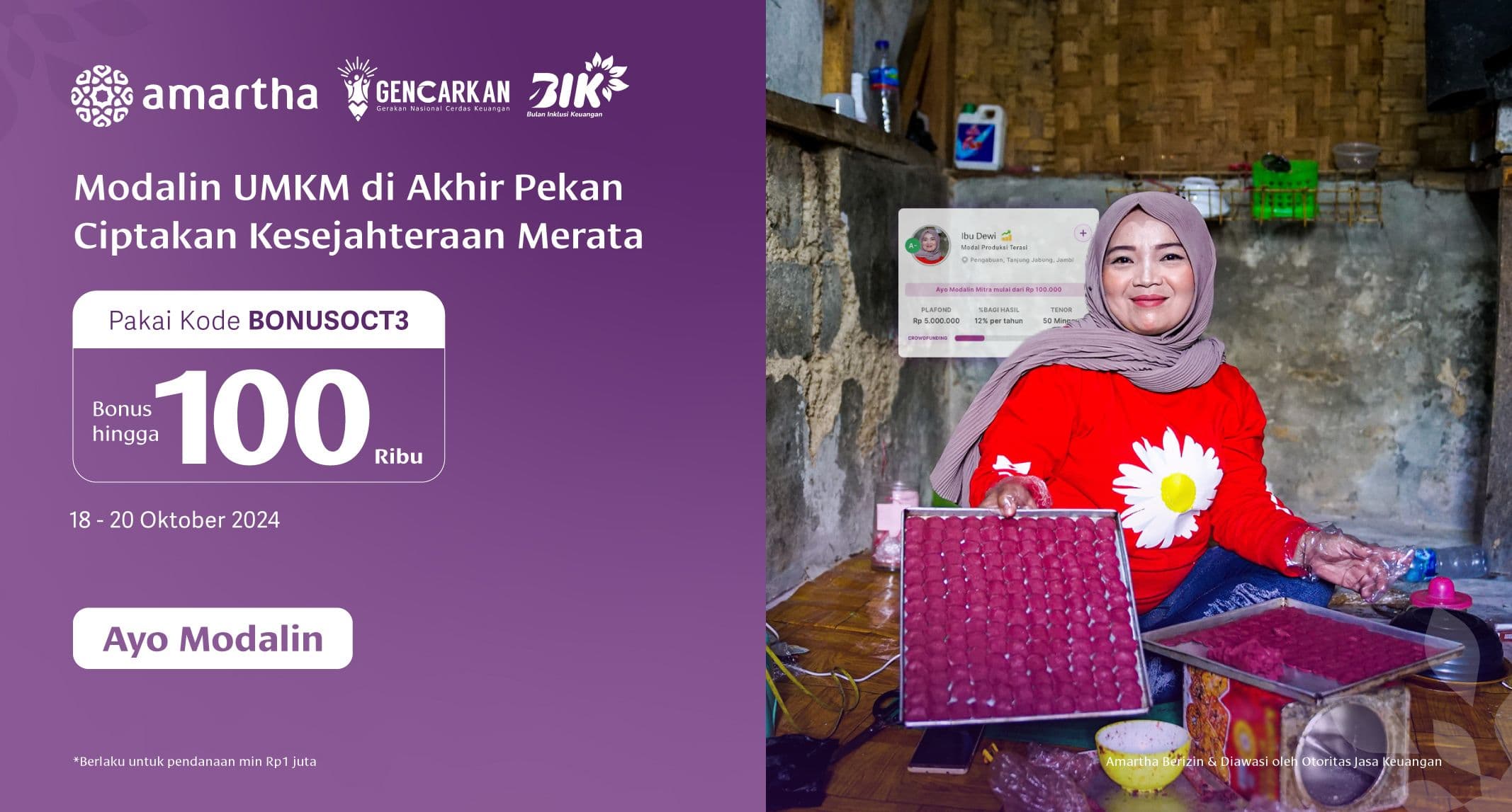 Modalin UMKM di Akhir Pekan Ciptakan Kesejahteraan Merata