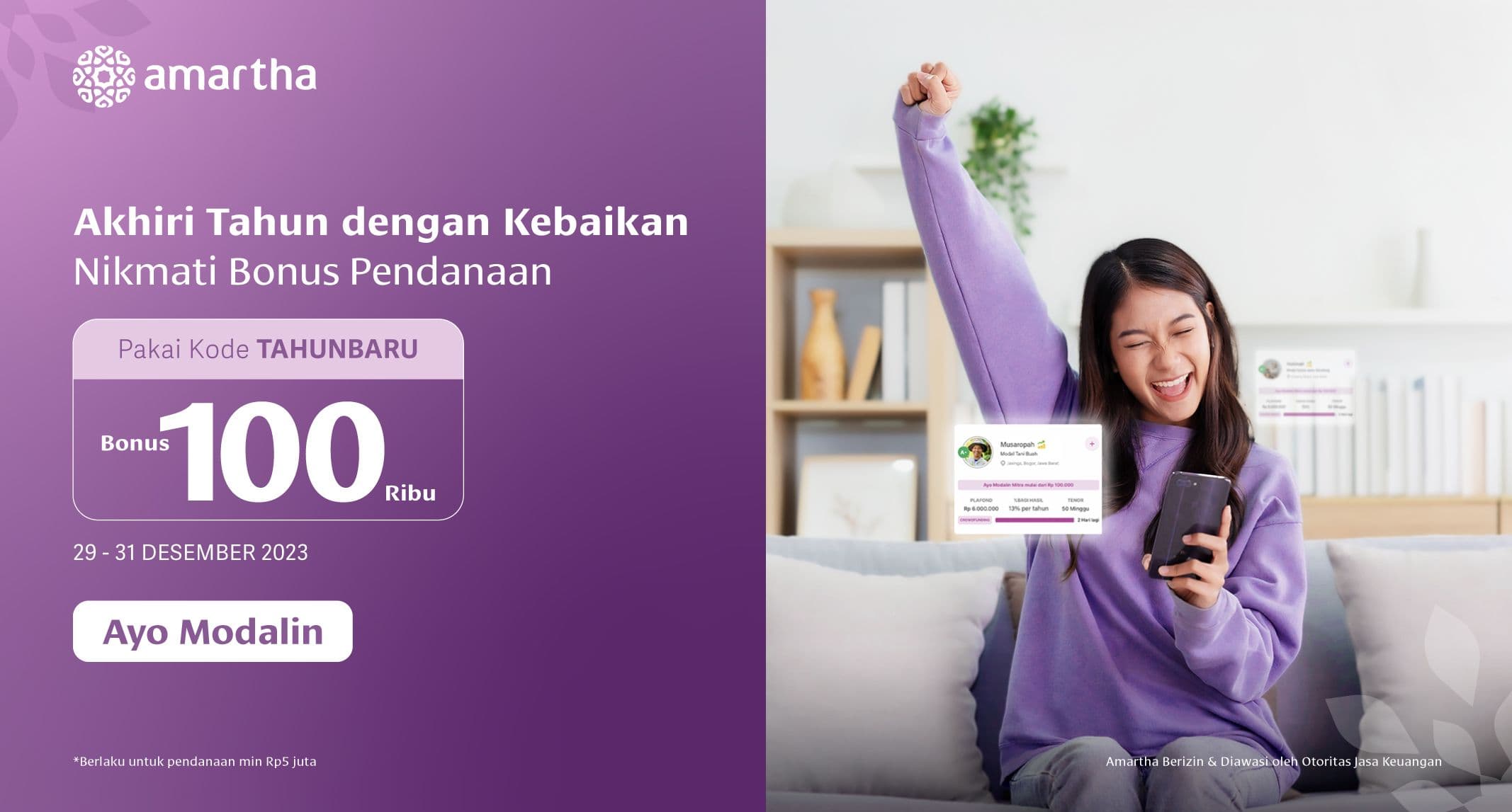 Akhiri Tahun dengan Kebaikan Nikmati Bonus Pendanaan