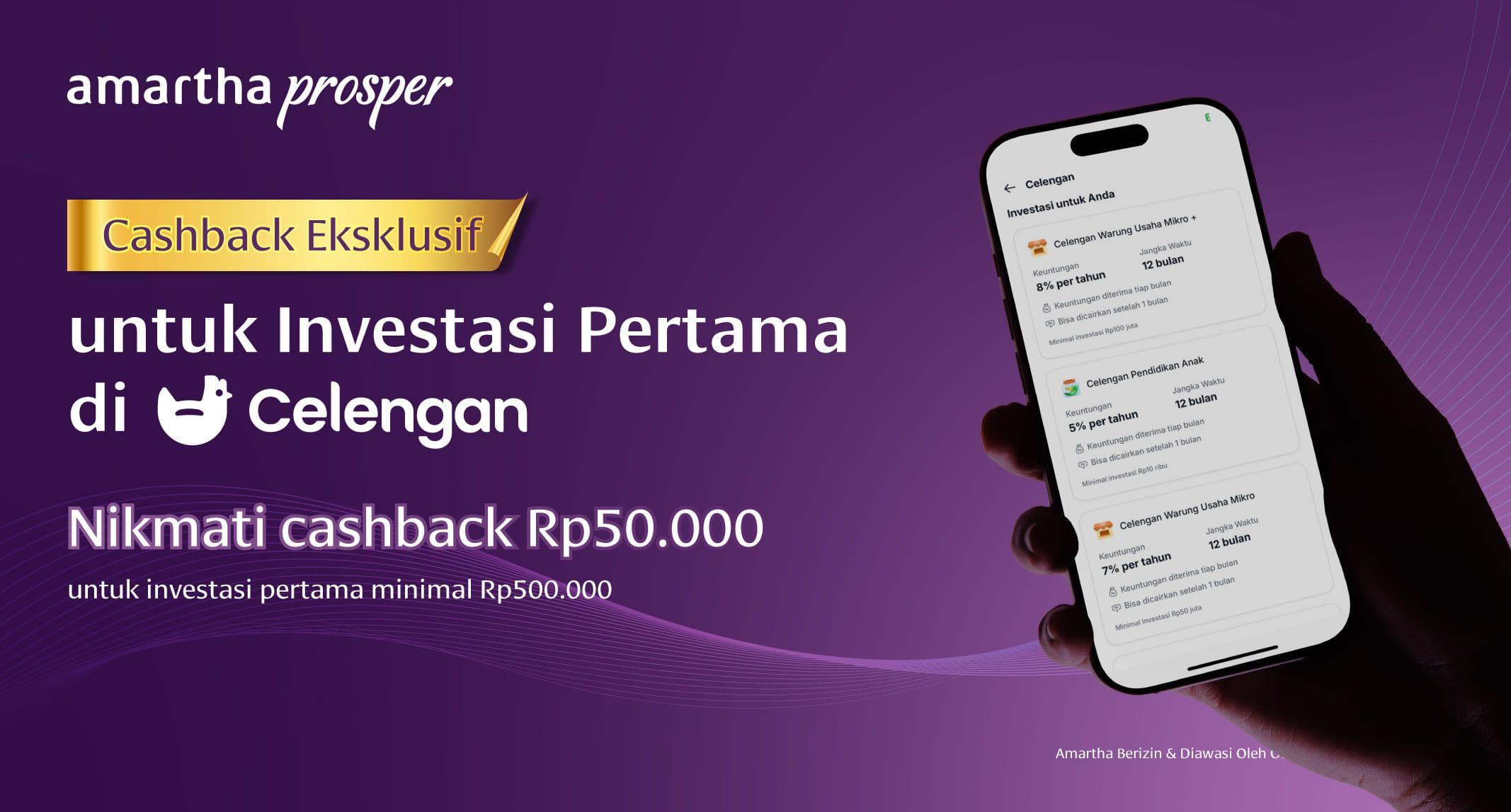 Promo Cashback Poket Rp50.000 untuk Investasi Pertamamu di AmarthaFin!