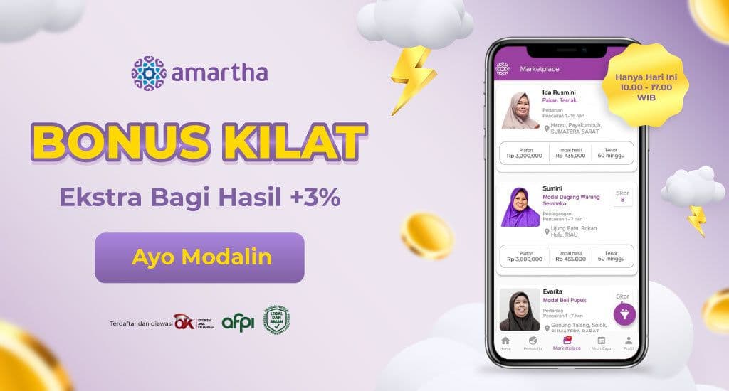 Bonus Kilat Extra 3 Persen. Ayo Modalin!