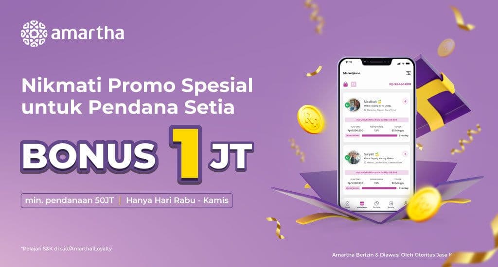 Nikmati Bonus 1 Juta Hanya Untuk Pendana Setia!
