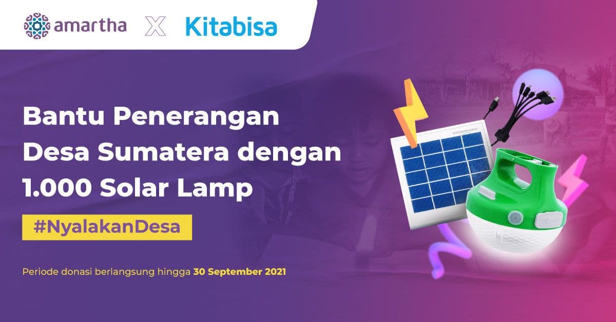 Amartha Ajak #NyalakanDesa dengan 1000 Lampu Tenaga Surya di Sumatera Selatan