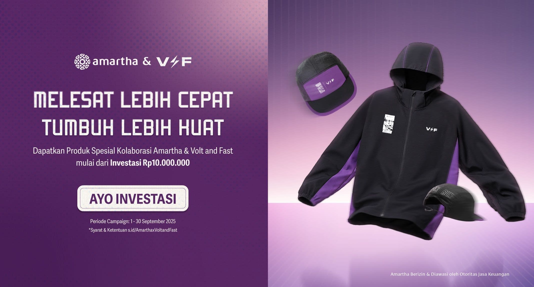Melesat Lebih Cepat, Tumbuh Lebih Kuat: Dapatkan Merchandise Amartha & Volt and Fast dengan Investasi di AmarthaFin!