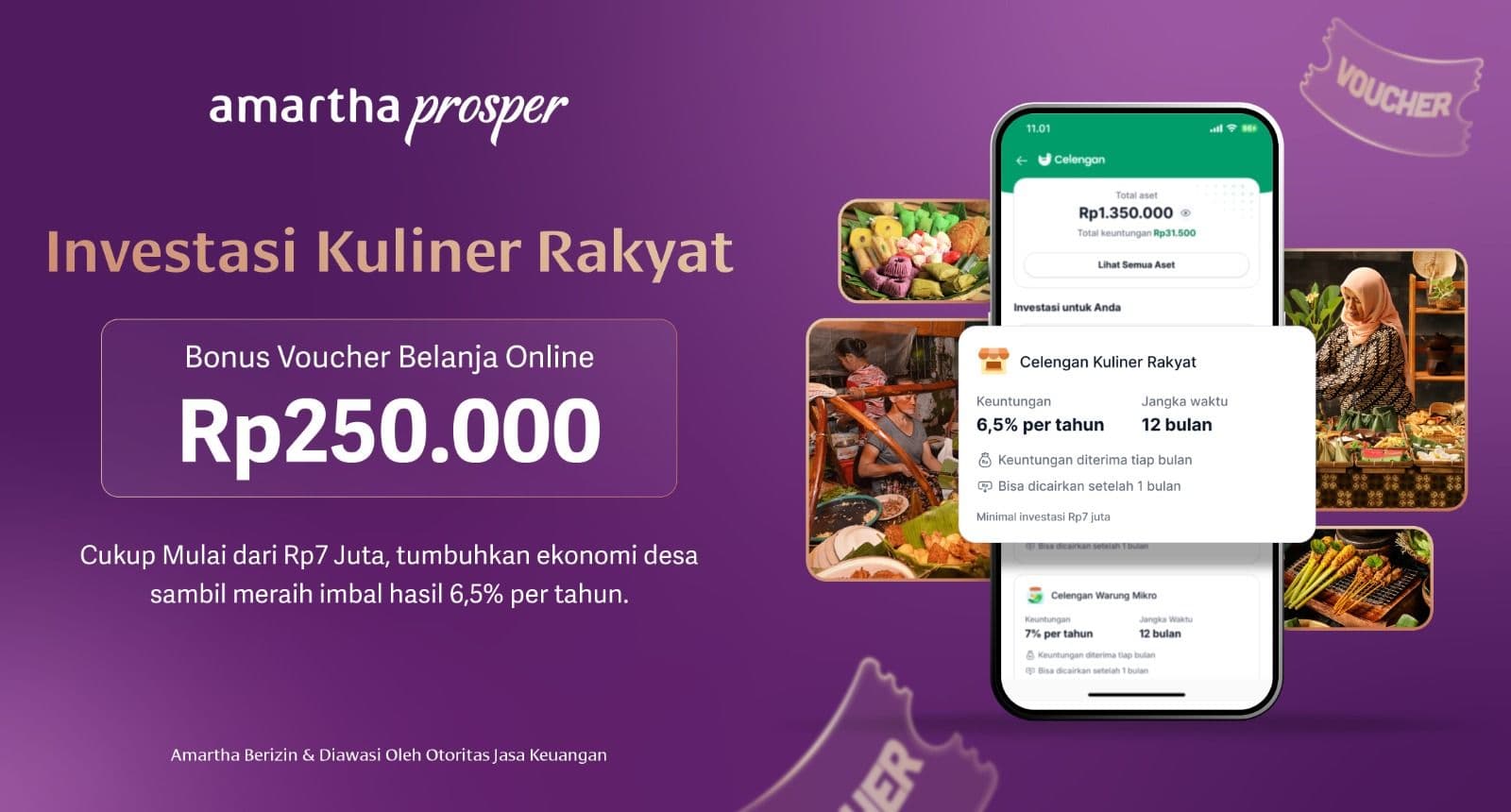 Dapat Voucher Belanja Online Rp250.000 Hanya dengan Investasi di Amartha