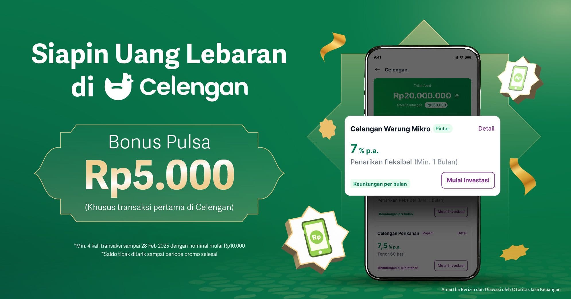 Siapin Uang Lebaran di Celengan Dapat Bonus Pulsa Rp5.000!