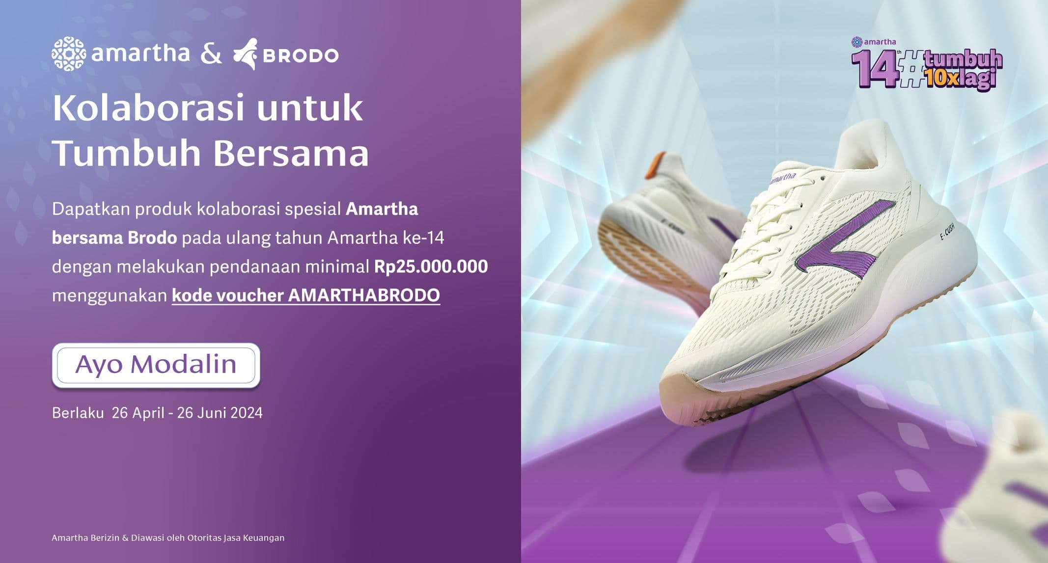Dapatkan Sepatu Spesial Kolaborasi Amartha & Brodo Hanya Dengan Modalin UMKM di Amartha!