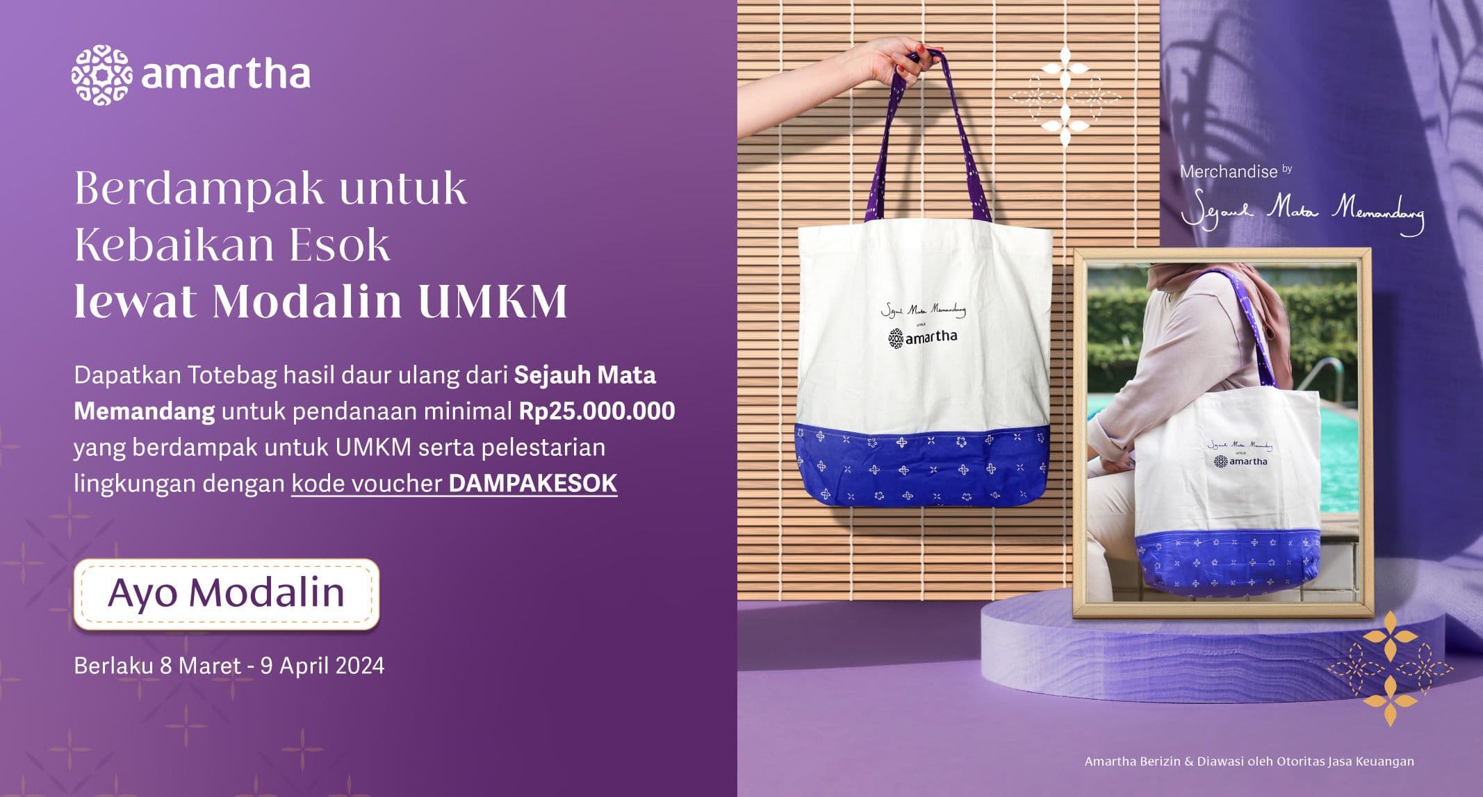 Modalin UMKM di Amartha, Dapatkan Tote Bag Spesial Sejauh Mata Memandang!
