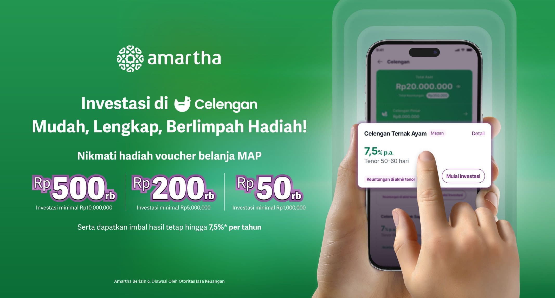 Investasi di Celengan AmarthaFin Berhadiah Voucher Belanja!