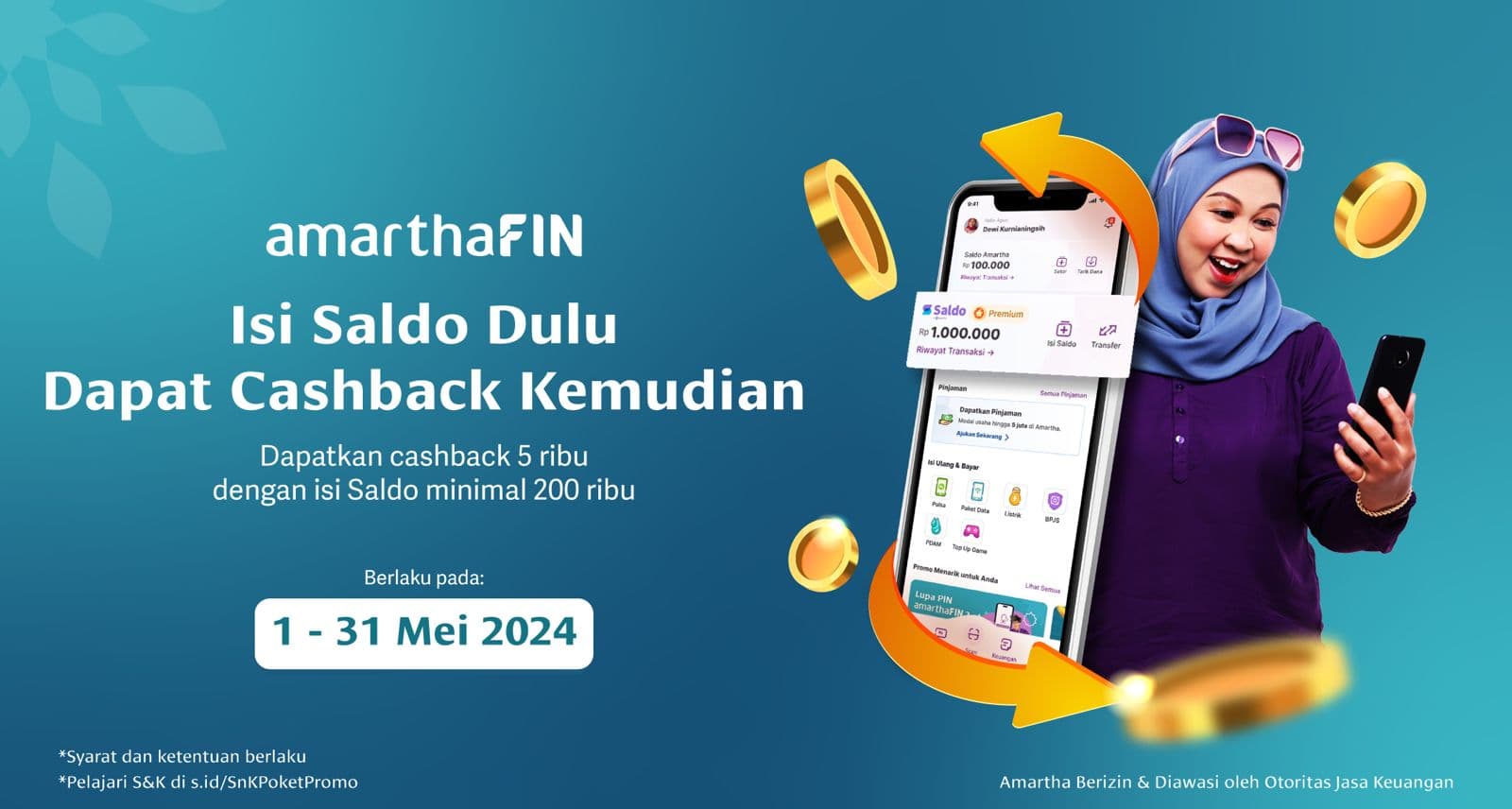 Isi Saldo Sekarang, Langsung Dapat Cashback!