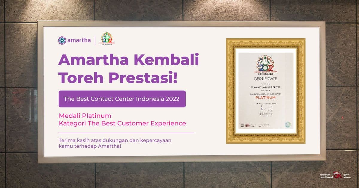 Amartha Raih PLATINUM Award, Best Customer Service Oleh Indonesia Contact Center Association (ICCA)
