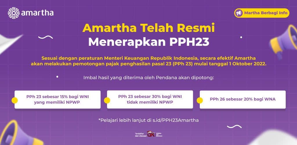 Amartha Resmi Menerapkan PPH23. Intip Penjelasan dan Dampaknya Pada Pendanaanmu