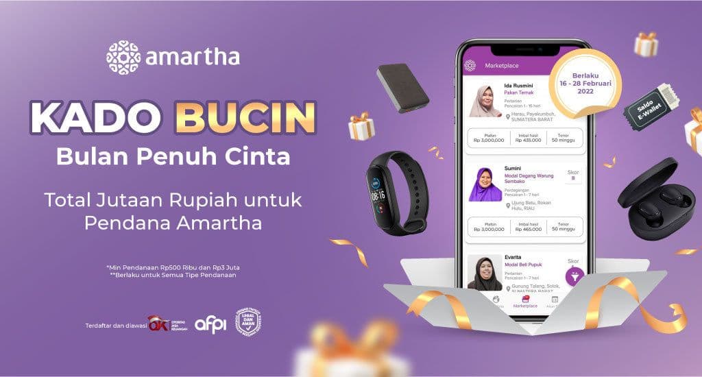 Kado Bucin Dari Amartha untuk Pendana. Ayo Modalin!