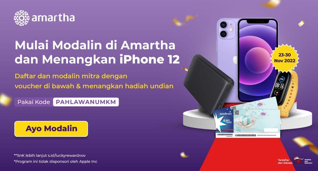 Lucky November! Modalin Mitra Amartha, Menangkan iPhone 12 dan Hadiah Lainnya!