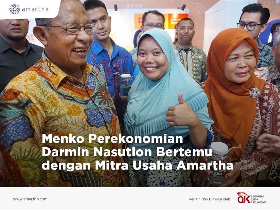Menko Perekonomian Darmin Nasution Bertemu dengan Mitra Usaha Amartha