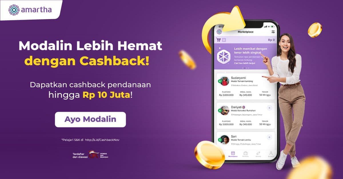 Modalin Makin Hemat Pakai Cashback Hingga 10 Juta!