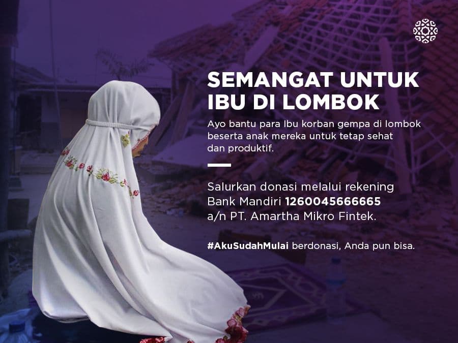 Satukan Hati, Beri Semangat untuk Ibu-ibu di Lombok